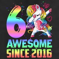 Awesome Since 2016 Unicorn 6th Birthday 6 Years Old Hat
