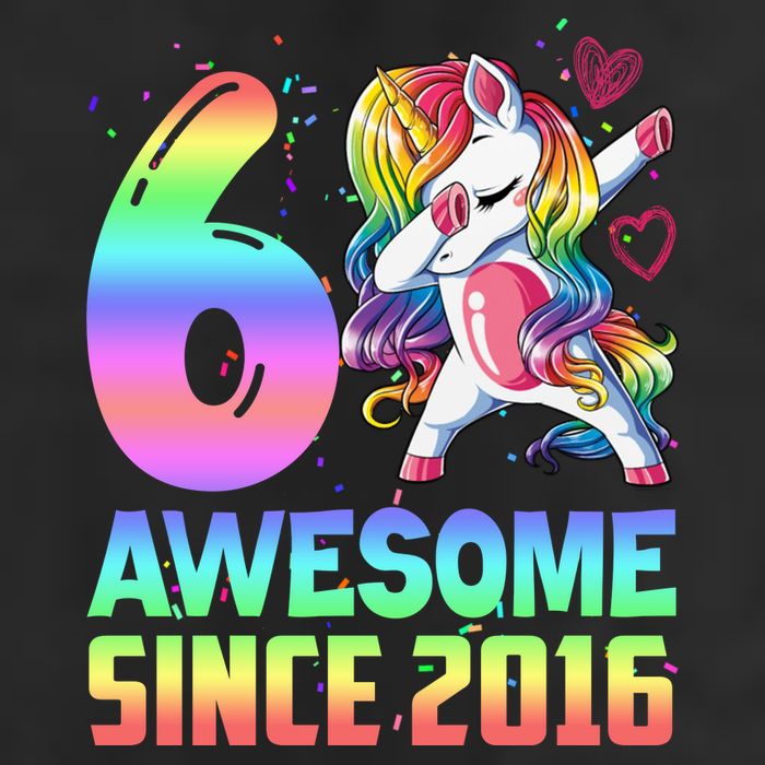 Awesome Since 2016 Unicorn 6th Birthday 6 Years Old Hat