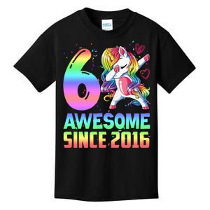 Awesome Since 2016 Unicorn 6th Birthday 6 Years Old Kids T-Shirt