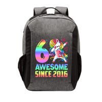 Awesome Since 2016 Unicorn 6th Birthday 6 Years Old Vector Backpack