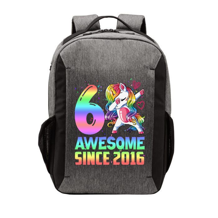 Awesome Since 2016 Unicorn 6th Birthday 6 Years Old Vector Backpack