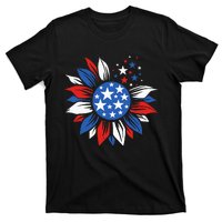 America Sunflower 4th Of July Patriotic American T-Shirt