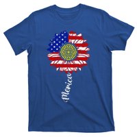 America Sunflower 4th Of July American Flag Patriotic Funny Gift T-Shirt