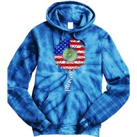 America Sunflower 4th Of July American Flag Patriotic Funny Gift Tie Dye Hoodie