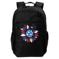 America Sunflower 4th Of July Patriotic American 4th Of July Daily Commute Backpack