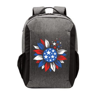 America Sunflower 4th Of July Patriotic American 4th Of July Vector Backpack