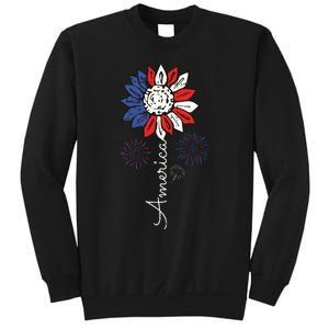 America Sunflower 4th Of July Independence Day Patriotic Sweatshirt