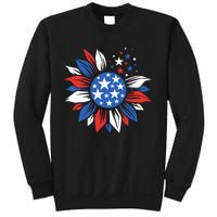 America Sunflower 4th Of July Patriotic American 4th Of July Sweatshirt