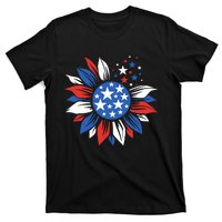 America Sunflower 4th Of July Patriotic American 4th Of July T-Shirt