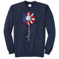 America Sunflower 4th Of July Independence Day Patriotic Sweatshirt