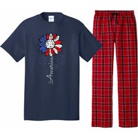 America Sunflower 4th Of July Independence Day Patriotic Pajama Set