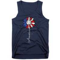 America Sunflower 4th Of July Independence Day Patriotic Tank Top