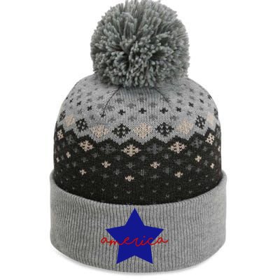 America Star 4th Of July Celebration The Baniff Cuffed Pom Beanie