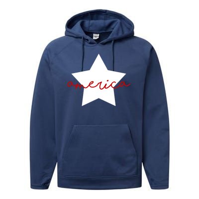 America Star 4th Of July Celebration Performance Fleece Hoodie