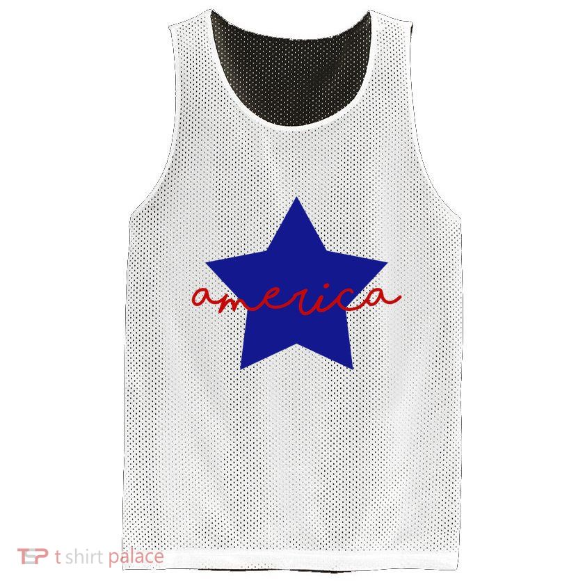 America Star 4th Of July Celebration Mesh Reversible Basketball Jersey Tank