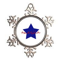 America Star 4th Of July Celebration Metallic Star Ornament