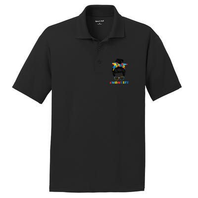 Autistic Son Autism Awareness Mom Life Cool Gift Mom Gift PosiCharge RacerMesh Polo