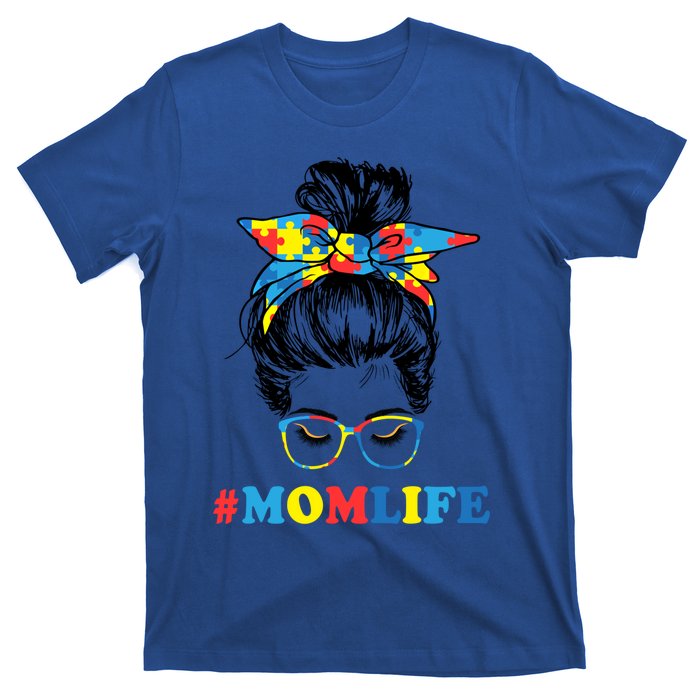 Autistic Son Autism Awareness Mom Life Cool Gift Mom Gift T-Shirt