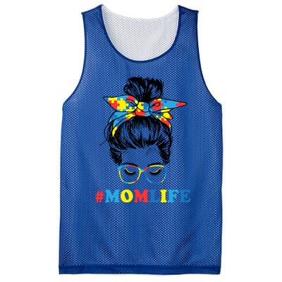 Autistic Son Autism Awareness Mom Life Cool Gift Mom Gift Mesh Reversible Basketball Jersey Tank