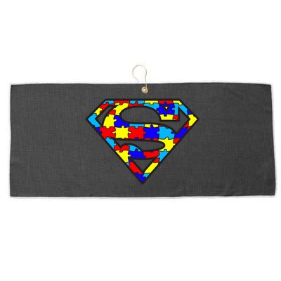 Autism Superhero Large Microfiber Waffle Golf Towel