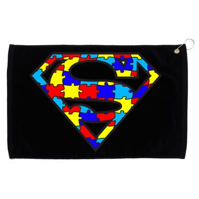 Autism Superhero Grommeted Golf Towel