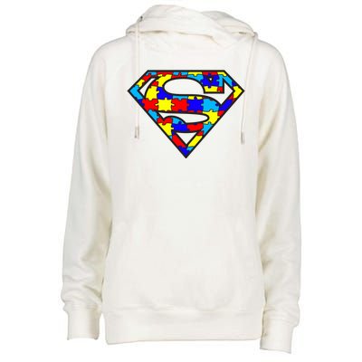 Autism Superhero Womens Funnel Neck Pullover Hood