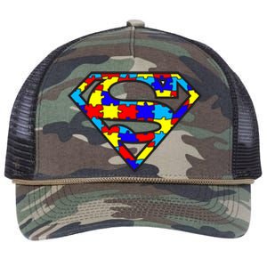 Autism Superhero Retro Rope Trucker Hat Cap