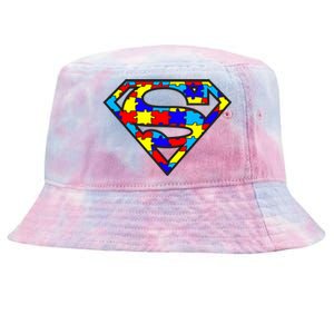 Autism Superhero Tie-Dyed Bucket Hat