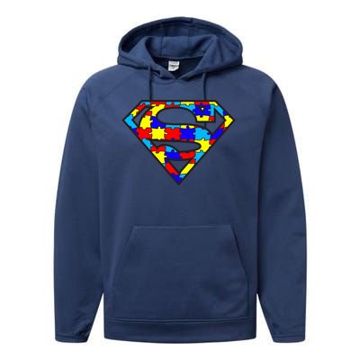 Autism Superhero Performance Fleece Hoodie