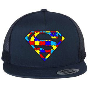 Autism Superhero Flat Bill Trucker Hat