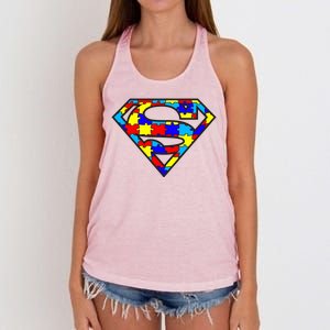 Autism Superhero Women's Knotted Racerback Tank