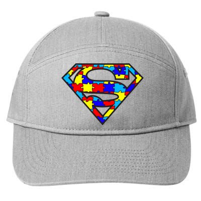 Autism Superhero 7-Panel Snapback Hat