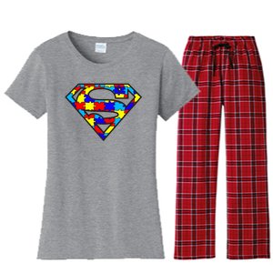 Autism Superhero Women's Flannel Pajama Set