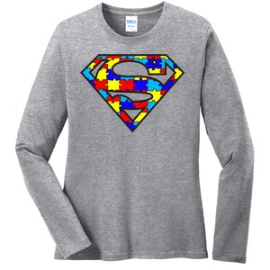 Autism Superhero Ladies Long Sleeve Shirt