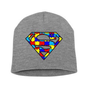 Autism Superhero Short Acrylic Beanie