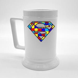 Autism Superhero Beer Stein