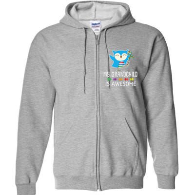 Autism Spectrum Awareness Grandchild Support Full Zip Hoodie