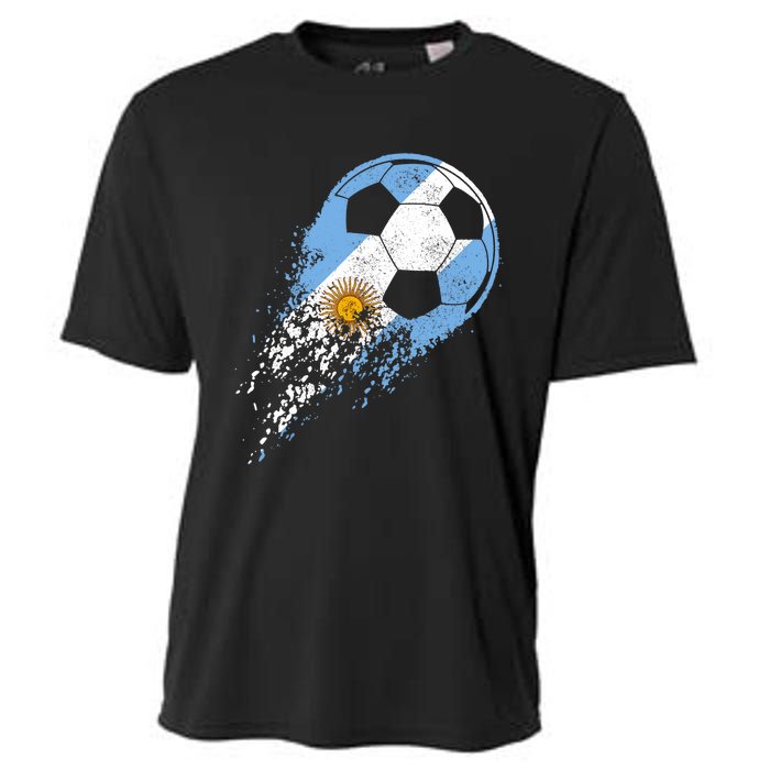 Argentina Soccer Argentinian Flag Pride Soccer Player Cooling Performance Crew T-Shirt