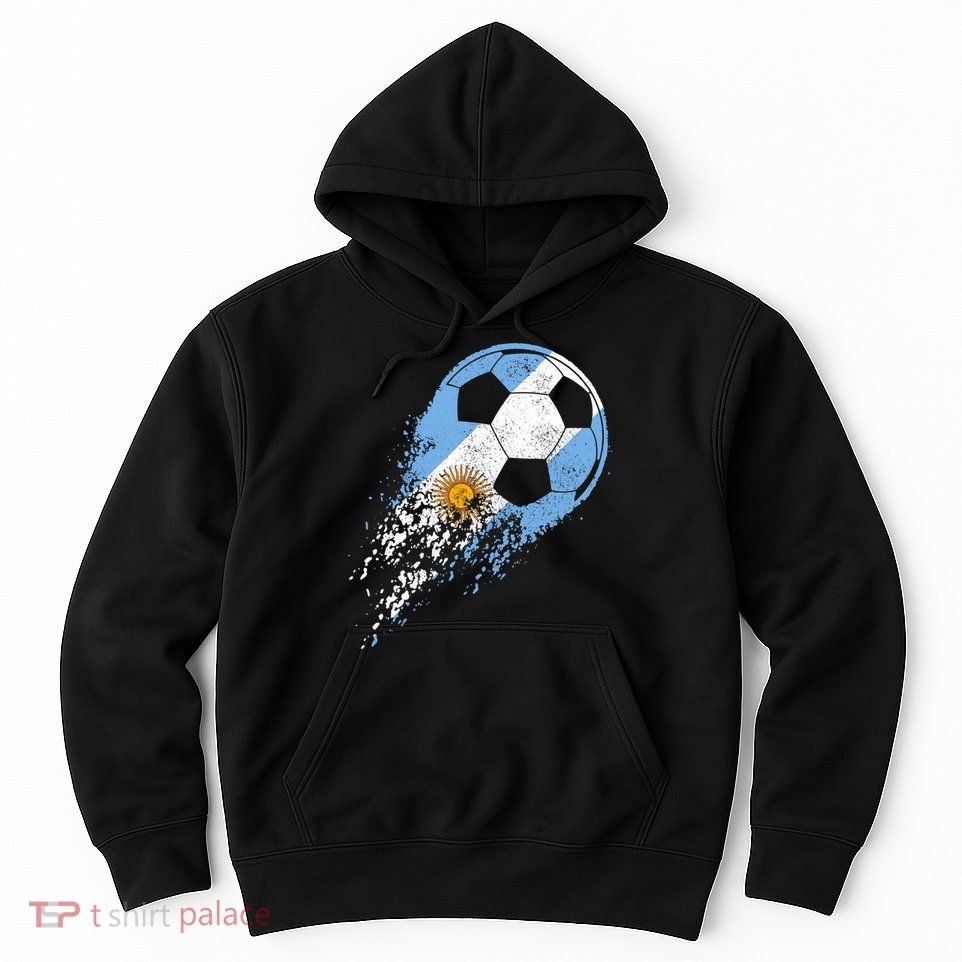 Argentina Soccer Argentinian Flag Pride Soccer Player Hoodie