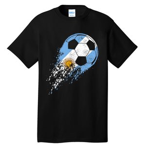 Argentina Soccer Argentinian Flag Pride Soccer Player Tall T-Shirt