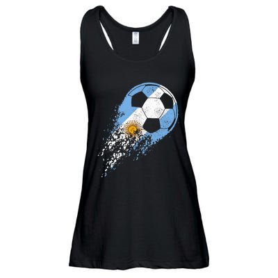 Argentina Soccer Argentinian Flag Pride Soccer Player Ladies Essential Flowy Tank