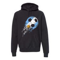 Argentina Soccer Argentinian Flag Pride Soccer Player Premium Hoodie