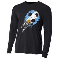 Argentina Soccer Argentinian Flag Pride Soccer Player Cooling Performance Long Sleeve Crew