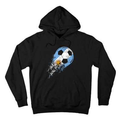 Argentina Soccer Argentinian Flag Pride Soccer Player Tall Hoodie