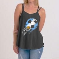 Argentina Soccer Argentinian Flag Pride Soccer Player Women's Strappy Tank