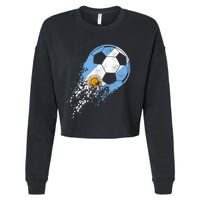 Argentina Soccer Argentinian Flag Pride Soccer Player Cropped Pullover Crew