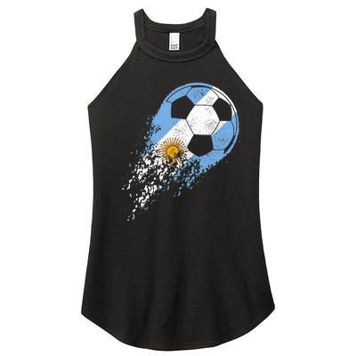 Argentina Soccer Argentinian Flag Pride Soccer Player Women's Perfect Tri Rocker Tank