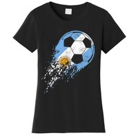 Argentina Soccer Argentinian Flag Pride Soccer Player Women's T-Shirt