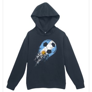 Argentina Soccer Argentinian Flag Pride Soccer Player Urban Pullover Hoodie