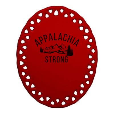 Appalachia Strong Ceramic Oval Ornament